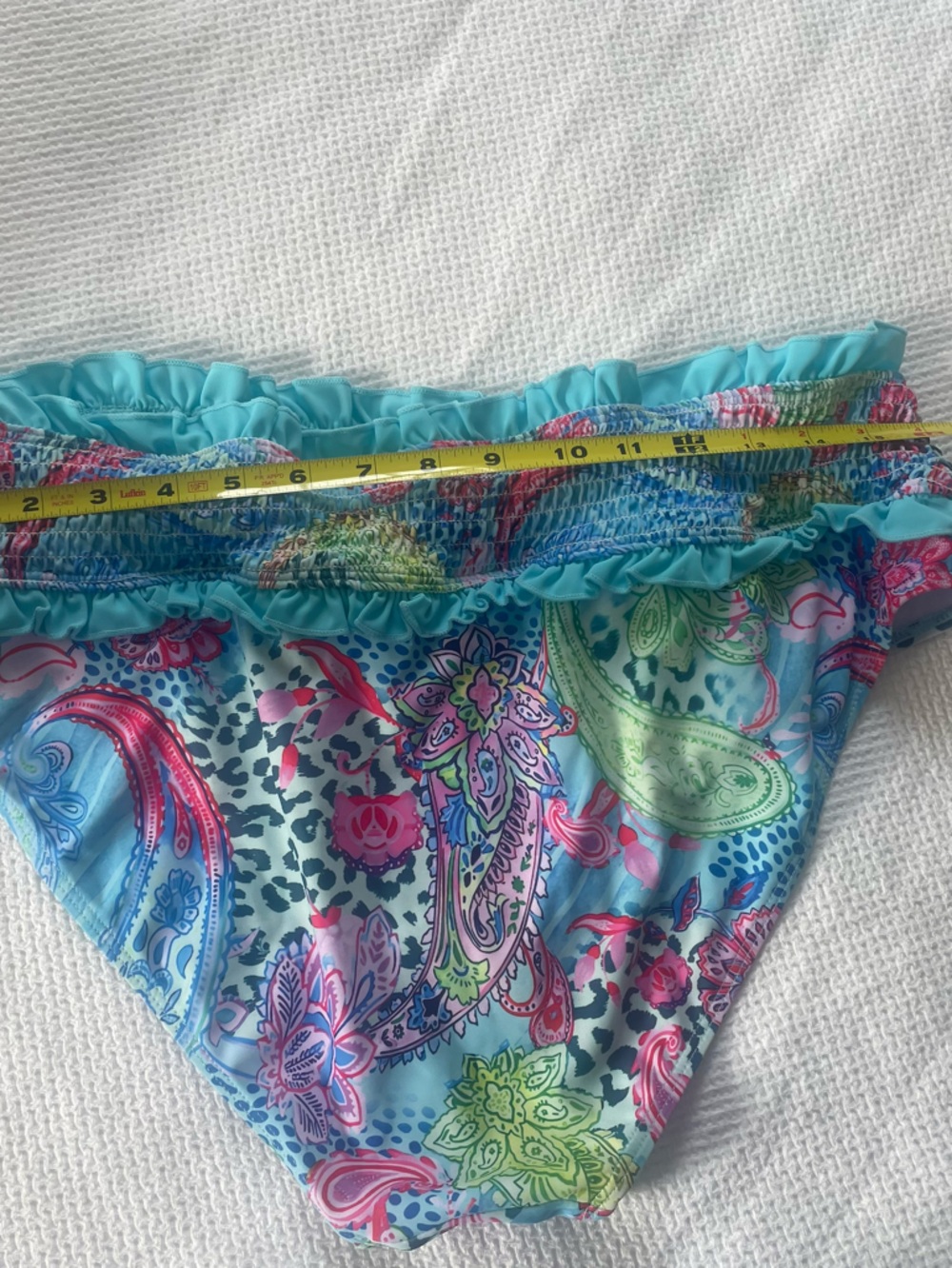 Women’s Aqua Smocked Tankini Top and Bottom $25 XXL Fits like 16 - 18. - Picture 8 of 9